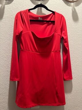 Women’s Red Long-Sleeve Dress